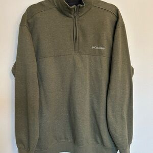 Columbia Men's Olive Zip-Up Sweater